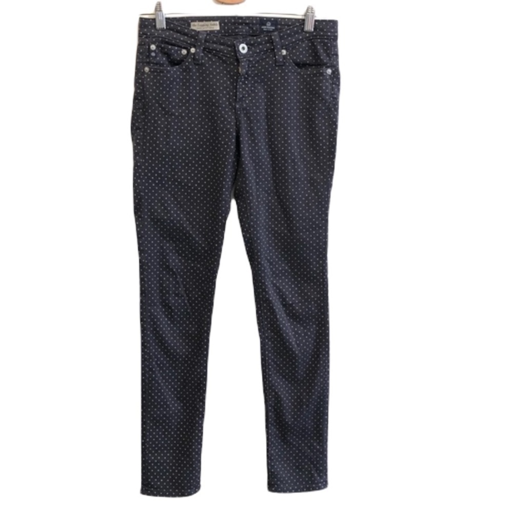 AG Adriano Goldschmied Polka Dot Legging Ankle Jean 25